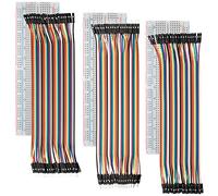 AZDelivery Breadboard Kit - 3X Jumper Wire m2m/f2m/f2f + Set de 3 MB102 Breadbord Compatible avec Arduino et Raspberry Pi incluant E-Book!
