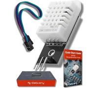 AZDelivery DHT22 AM2302 Capteur de Température et d’Humidité avec Câble Compatible avec Arduino et Raspberry Pi incluant Un E-Book!