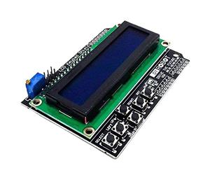 AZDelivery HD44780 1602 LCD Module afficheur Bleu Keypad 2 x 16 caractères de Couleur Blanche Compatible avec Arduino et Raspberry Pi y Compris Un eBook!