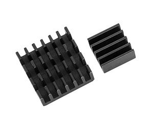 AZDelivery Lot de 2 en aluminium dissipateur thermique passif dans différentes tailles pour Raspberry Pi modèle A + B - à coller 1 x 2er Set schwarze Kühlkörper für Raspberry Pi 3