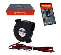 AZDelivery Lot de 2 ventilateurs radiaux 5015 DC 24 V - 50 x 50 x 15 mm - Mini ventilateur sans balais pour refroidissement électronique, imprimante 3D, appareils ménagers - Silencieux et efficace