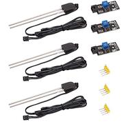 AZDelivery Lot de 3 capteurs d'humidité du Sol,détecteur d'humidité et Appareil de Mesure de l'humidité des Plantes avec sonde résistante à la Corrosion pour système d'arrosage Automatique Compatible
