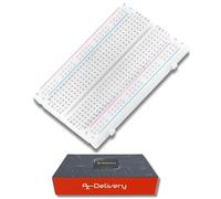 AZDelivery MB-102 Mini Breadboard 400 Pin avec 4 Barres d'alimentation Compatible avec Arduino et Raspberry Pi incluant Un E-Book!