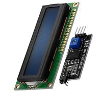 AZDelivery Module d'Affichage Bleu LCD HD44780 16x2 avec Interface I2C 2x16 Caractères de Couleur Blanche Compatible avec Arduino et Raspberry Pi incluant Un E-Book!