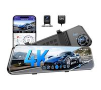 AZDOME 12" PG17 4K Spiegel Dashcam mit Rückfahrkamera, Auto Kamera mit WiFi, 64 GB-Karte (PG17)