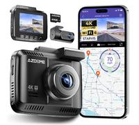AZDOME 4K ADAS WiFi6 GPS Dash Cam avant arrière 4K+1080P Dual Car Camera 64GB SD