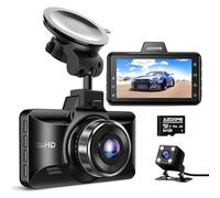 AZDOME M01 Dual Dash Cam Front and Rear with Free 64GB Card, 3" Screen Dual Dashboard Camera for Car, Built-in ADAS G-Sensor, 24H Parking Mode Car Camera (M01 Pro)
