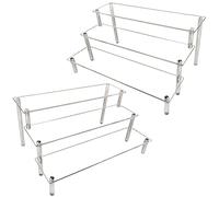 AZEAM Acrylique Lift Présentoir Table Organisateur Acrylique Transparent Vernis à Ongles Parfumerie Cosmétique Artisanat Porte-Bijoux Cupcakes Buffet Desserts Modèles 2 Packs