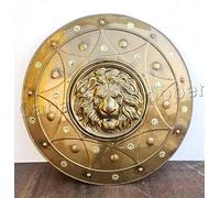 Azeem Mart Ensemble d'armure de guerrier spartiate, casque de Sparte de la Grèce antique, emblème spartiate, réplique du bouclier légendaire du roi Leonidas (Spartan Shield)