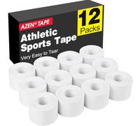 AZEN Lot de 12 bandes adhésives de sport, pour entraîneurs sportifs et médicaux et premiers secours pour blessures, poignet, cheville, doigt, facile à déchirer et sans résidus