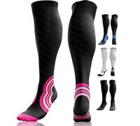 aZengear Chaussette de Compression Femme et Homme (20-30mmHg Classe 2) Bas de Contention Mollet Medical Sport Running de Vol Circulation, Jambes Enflées les Varices, Voyage en Avion (S/M )