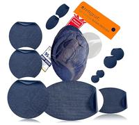 aZengear Patchs de Réparation Auto-adhésifs - Tissu Polyester Imperméable Résistant à la Déchirure pour Veste en Duvet, Blouson, Combinaison de Ski, Chaussures, Tente (Bleu Marine)