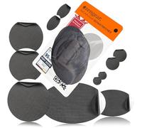 aZengear Patchs de Réparation Auto-adhésifs - Tissu Polyester Imperméable Résistant à la Déchirure pour Veste en Duvet, Blouson, Combinaison de Ski, Chaussures, Tente (Graphite)