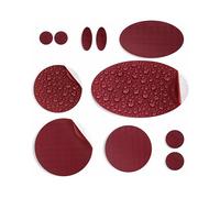 aZengear Patchs de réparation de doudoune | Prédécoupés, autocollants, imperméables, résistants aux déchirures en nylon pour fixer des trous dans les vêtements (11 pièces, Bordeaux)