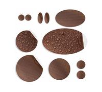 aZengear Patchs de réparation de doudoune | Prédécoupés, autocollants, imperméables, résistants aux déchirures en nylon pour fixer des trous dans les vêtements (11 pièces,marron)