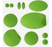 aZengear Patchs de réparation de doudoune | Prédécoupés, autocollants, imperméables, résistants aux déchirures en nylon pour fixer des trous dans les vêtements (11 pièces, Vert Fluo)