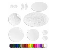 aZengear Patchs de réparation de doudoune | Prédécoupés, autocollants, imperméables, résistants aux déchirures en nylon pour fixer des trous dans les vêtements (11 pièces, blanc)