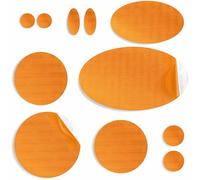 aZengear Patchs de réparation de doudoune | Prédécoupés, autocollants, imperméables, résistants aux déchirures en nylon pour fixer des trous dans les vêtements (11 pièces, Orange Doré)