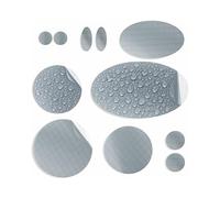 aZengear Patchs de réparation de doudoune | Prédécoupés, autocollants, imperméables, résistants aux déchirures en nylon pour fixer des trous dans les vêtements (11 pièces,argent)