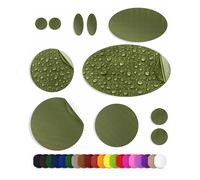 aZengear Patchs de réparation pour doudoune | Prédécoupés, autocollants, doux, imperméables, en nylon indéchirable pour fixer les trous dans les vêtements, pantalons de ski (11 pièces, Olive)