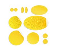 aZengear Patchs de réparation pour doudoune(30+ couleurs) autocollants, doux, indéchirables, en nylon indéchirable pour fixer les trous dans les vêtements, pantalons de ski (11 pièces, Jaune)