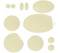 aZengear Patchs de réparation pour doudoune | Tissu en nylon indéchirable prédécoupé, autocollant, doux, imperméable et indéchirable pour fixer les trous dans les vêtements, (11 pièces, Beige Clair)