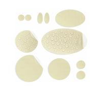 aZengear Patchs de réparation pour doudoune | Tissu en nylon indéchirable prédécoupé, autocollant, doux, imperméable et indéchirable pour fixer les trous dans les vêtements, (11 pièces, Beige clair)