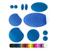 aZengear Patchs de réparation de doudoune | Prédécoupés, autocollants, imperméables, résistants aux déchirures en nylon pour fixer des trous dans les vêtements, les pantalons de ski (11 pièces, Bleu)