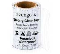 aZengear Ruban Adhésif Transparent Imperméable, Tente, Veste, 7,5x100cm | Bande TPU autocollante, découpable, colle sur nylon, PVC, vinyle, cuir, matelas gonflable, auvent, équipement outdoor