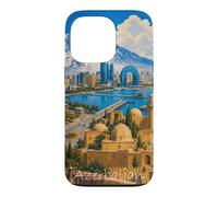 AZERBAÏDJAN, réinventé artistiquement par #LeoPepeDesign Coque pour iPhone 13 Pro