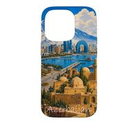 AZERBAÏDJAN, réinventé artistiquement par #LeoPepeDesign Coque pour iPhone 14 Pro