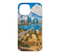 AZERBAÏDJAN, réinventé artistiquement par #LeoPepeDesign Coque pour iPhone 15