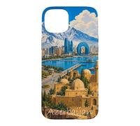 AZERBAÏDJAN, réinventé artistiquement par #LeoPepeDesign Coque pour iPhone 15 Plus