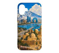AZERBAÏDJAN, réinventé artistiquement par #LeoPepeDesign Coque pour iPhone 16 Plus