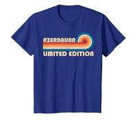 Azerbaijan Country Travel Vacation Souvenir T-Shirt, Enfant, Bleu Royal, 4 Ans