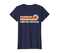 Azerbaijan Country Travel Vacation Souvenir T-Shirt, Femme, Bleu Marine, XS