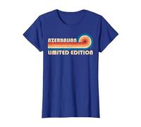 Azerbaijan Country Travel Vacation Souvenir T-Shirt, Femme, Bleu Royal, L