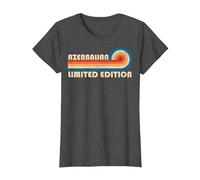 Azerbaijan Country Travel Vacation Souvenir T-Shirt, Femme, Chiné Foncé, L