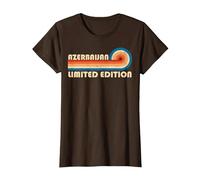 Azerbaijan Country Travel Vacation Souvenir T-Shirt, Femme, Marron, 3XL