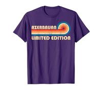 Azerbaijan Country Travel Vacation Souvenir T-Shirt, Homme, Violet, L
