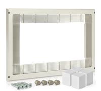 AZERODESIGN - Cadre pour Micro-Ondes - Cadre pour Micro-Ondes - Cadre pour Micro-Ondes en Acier Inoxydable - 40 x 60 cm - Épaisseur 22 mm - avec vis, couvercles décoratifs et 4 Chevilles en