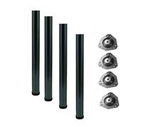 AZERODESIGN - Pieds de meubles - Lot de 4 pieds de table ronds de 60 mm de diamètre, dimensions de longueur 65 cm, 71 cm, 83 cm et 87 cm, -Pieds de meuble - Montage vis Base à visser