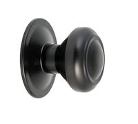 AZERODESIGN - Poignée de porte extérieure - Couleur noire mate - Poignée de porte intérieure - Matériau aluminium - Poignées de porte intérieures - Peinture époxy noire - Base de 85 mm de diamètre