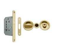 AZERODESIGN - Serrure de Porte Coulissante - Kit de Portes Coulissantes - Diamètre 56 mm Laiton