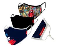 Azertex AZX protech Lot de 3 Masques Tissu - Filtration supérieure à 90% Garantie 50 Lavages - Masque Adulte, Conforme Nouvelle Réglementation 2021, Pack x3 Assortis