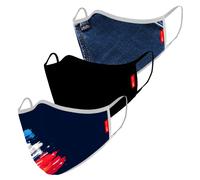 Azertex AZX protech Lot de 3 Masques Tissu - Filtration supérieure à 90% Garantie 50 Lavages - Masque Grand public Adulte, Conforme Nouvelle Réglementation 2021, Pack x3 Assortis