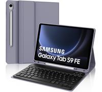 AZERTY French AZERTY Keyboard Case for Samsung Tab S9 FE 10.9 Inches/S10 FE 10.9 Inches, Detachable Magnetic Bluetooth Keyboard for Samsung Galaxy Tab S9 FE 10.9 Inches/S10 FE 10.9 Inches