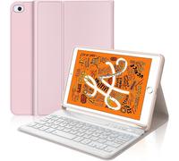 AZERTY French Keyboard Case for iPad Mini 5/4/3/2/1 7.9 Inch, French AZERTY Detachable Magnetic Keyboard Bluetooth for iPad Mini 5/4/3/2/1 7.9-Inch, Pink