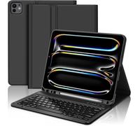 AZERTY French Keyboard Case for iPad Pro 13 Inch (M4) 2024, Detachable Magnetic Bluetooth Keyboard for iPad Pro 13, Black