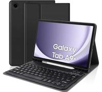 AZERTY French Magnetic Keyboard Case with Pen Holder for Samsung Galaxy Tab A9 Plus/A9+ 11 Inch (SM-X210/X216/X218), Black